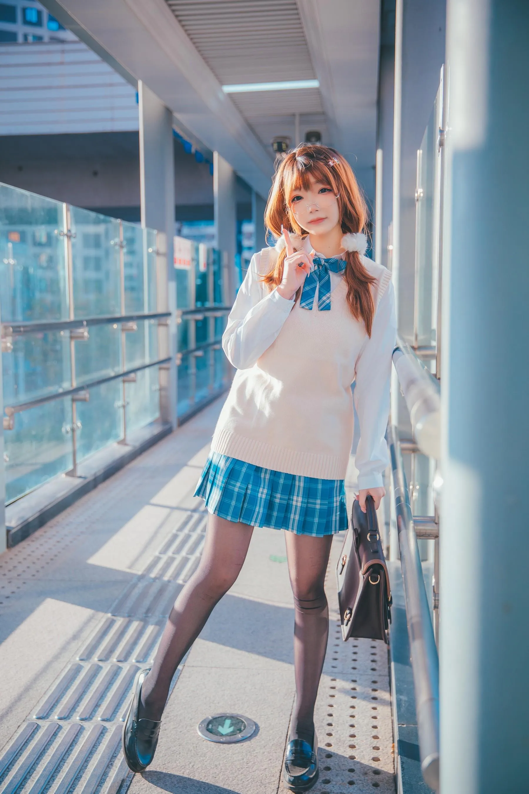 雪晴Astra – NO.32 JK夕阳 [26P]插图